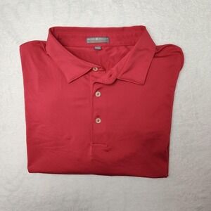 Peter Millar Polo Shirt Mens 2XL Red Summer Comfort Golf Performance Stretch